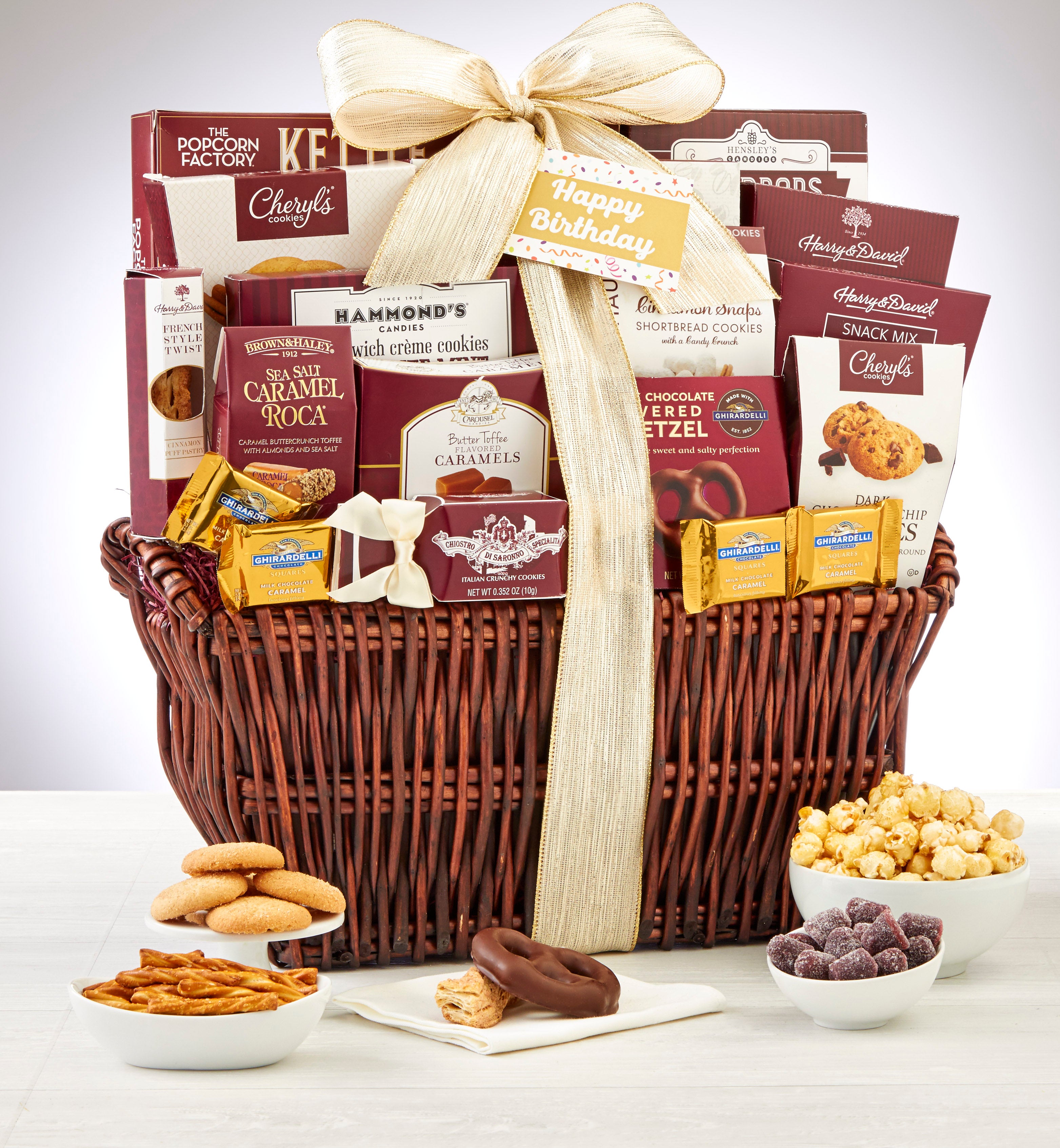 CD871318 Gourmet Choice Gift Basket for Birthday and personalized card mailed seperately 